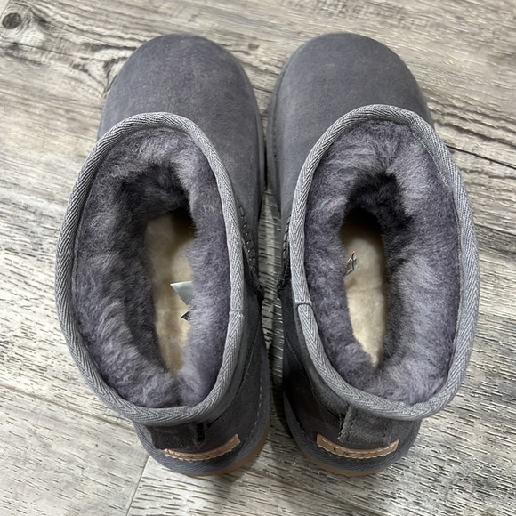 New UGG Gray Classic Mini Boots - Picture 5 of 10